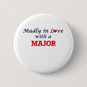 Badge Rond 5 Cm Follement dans l'amour avec un commandant