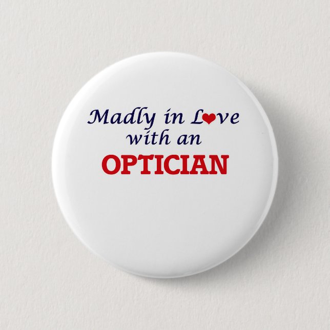 Badge Rond 5 Cm Follement dans l'amour avec un opticien (Devant)