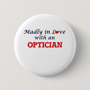 Badge Rond 5 Cm Follement dans l'amour avec un opticien