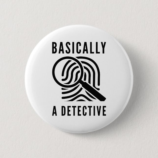 Badge Rond 5 Cm Fondamentalement Un Inspecteur (Devant)