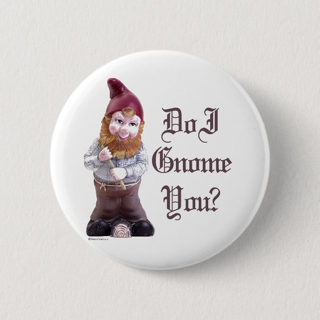 Badge Rond 5 Cm Font le gnome d'I vous (Devant)
