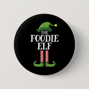 Badge Rond 5 Cm Foody Elf Correspondant Famille Groupe Noël 1