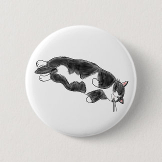 Badge Rond 5 Cm FooFooCat : Chat enorme paresseux de smoking