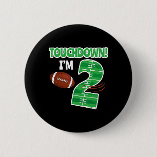 Badge Rond 5 Cm Football 2e Anniversaire Joueur Joueur Jeu Lover É
