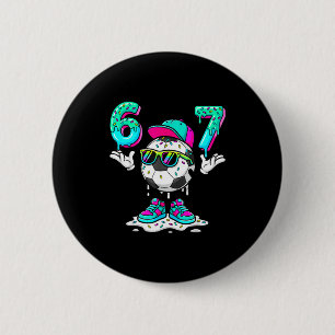 Badge Rond 5 Cm Football 67 Six Seven Drôle Gen Alpha Meme Drip _3