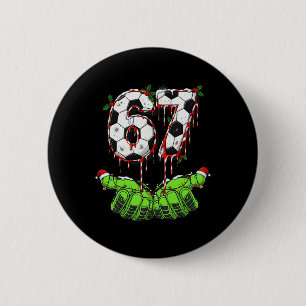 Badge Rond 5 Cm Football 67 Six Seven Drôle Gen Alpha Meme Drip Ch