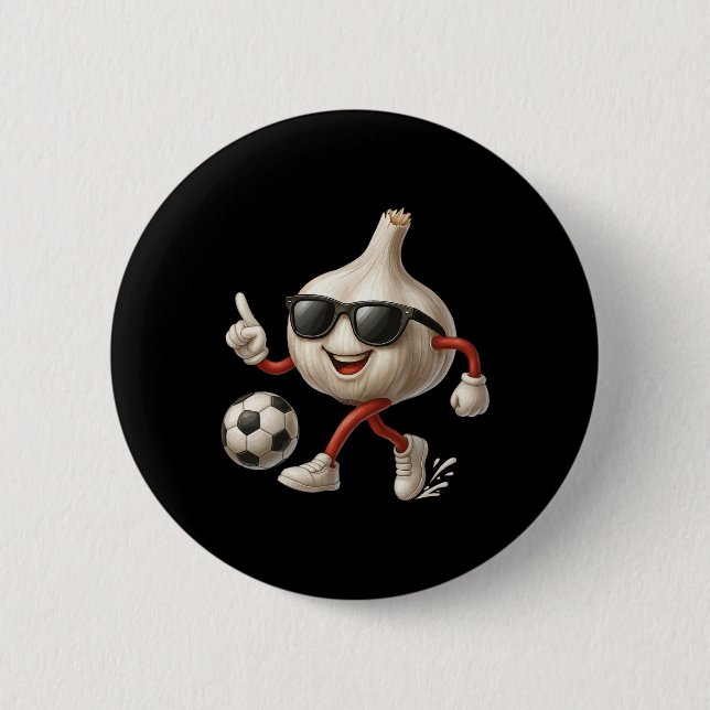 Badge Rond 5 Cm Football à l'ail  (Devant)