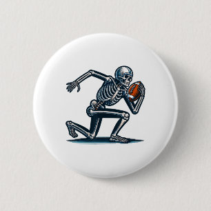 Badge Rond 5 Cm Football américain Skeleton Boys Homme Football Fa