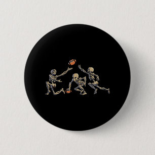 Badge Rond 5 Cm Football américain Squelette Halloween Hommes garç