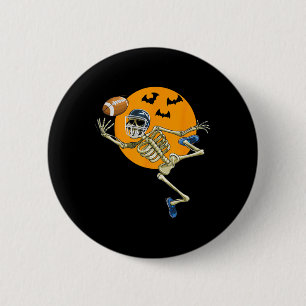 Badge Rond 5 Cm Football américain Squelette Halloween Hommes garç