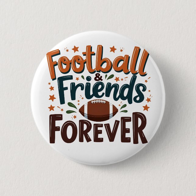 Badge Rond 5 Cm Football amis pour toujours Imaginaire Football sa (Devant)