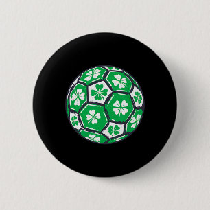 Badge Rond 5 Cm Football Byll Irlande Trèfle Irlandais Fête Saint