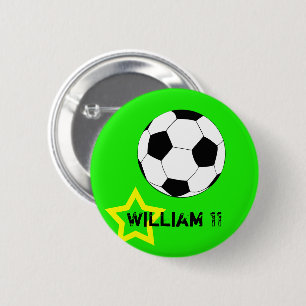 Badge Rond 5 Cm Football & Football Fans & Nom du joueur