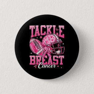 Badge Rond 5 Cm Football Lutter Cancer du sein Cancer du sein rose