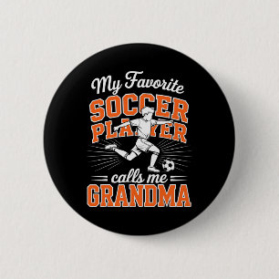 Badge Rond 5 Cm Football Masculin Mon Joueur Favori M'appelle Gran