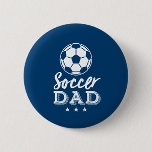 Badge Rond 5 Cm Football Papa Fier Père du joueur de football