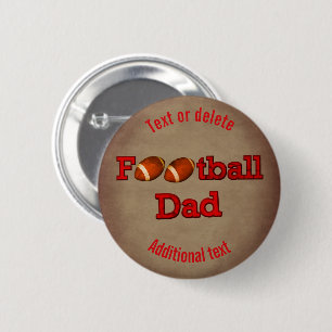 Badge Rond 5 Cm Football Papa mignon Personnalisé