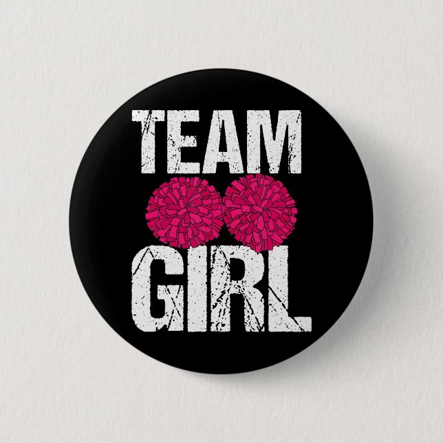 Badge Rond 5 Cm Football Pom-pom girl Team Girl Gender Revela (Devant)
