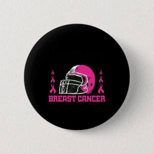 Badge Rond 5 Cm Football Ruban Rose de Sensibilisation au Cancer d