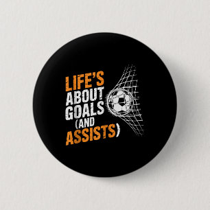 Badge Rond 5 Cm Football Sport Vintage Football Vies Sur Les Buts
