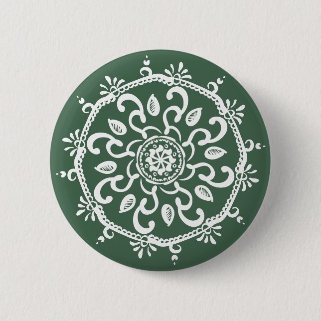 Badge Rond 5 Cm Forest Mandala (Devant)