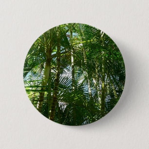 Badge Rond 5 Cm Forest of Palm Trees Tropical Nature