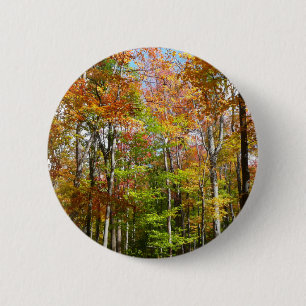 Badge Rond 5 Cm Forêt d'automne II Photographie de paysage automna