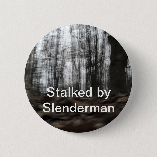 Badge Rond 5 Cm Forêt de Slenderman (Devant)