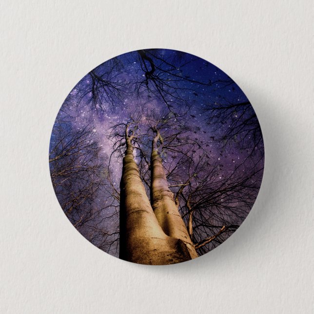 Badge Rond 5 Cm Forêt enchantée (Devant)