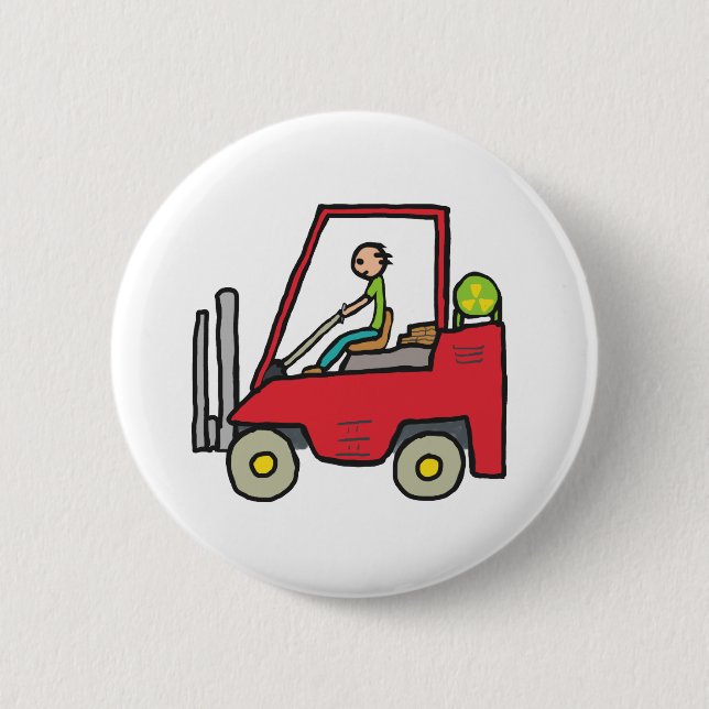 Badge Rond 5 Cm Forklift (Devant)