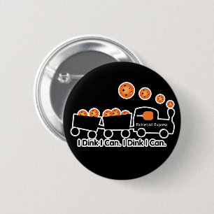 Badge Rond 5 Cm Formation Pickball Je Dink Je Peux Orange Ball