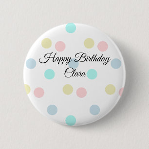 Badge Rond 5 Cm Forme de cercle coloré heureux anniversaire ajoute