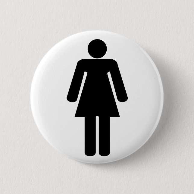 Badge Rond 5 Cm Forme de femme (Devant)