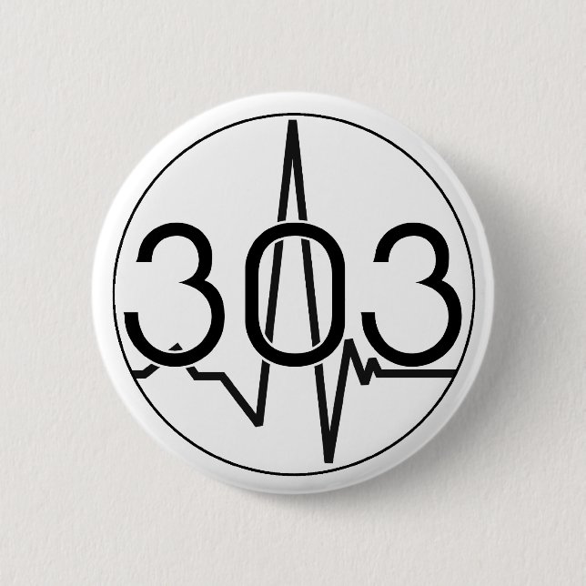 Badge Rond 5 Cm forme d'onde 303 (Devant)