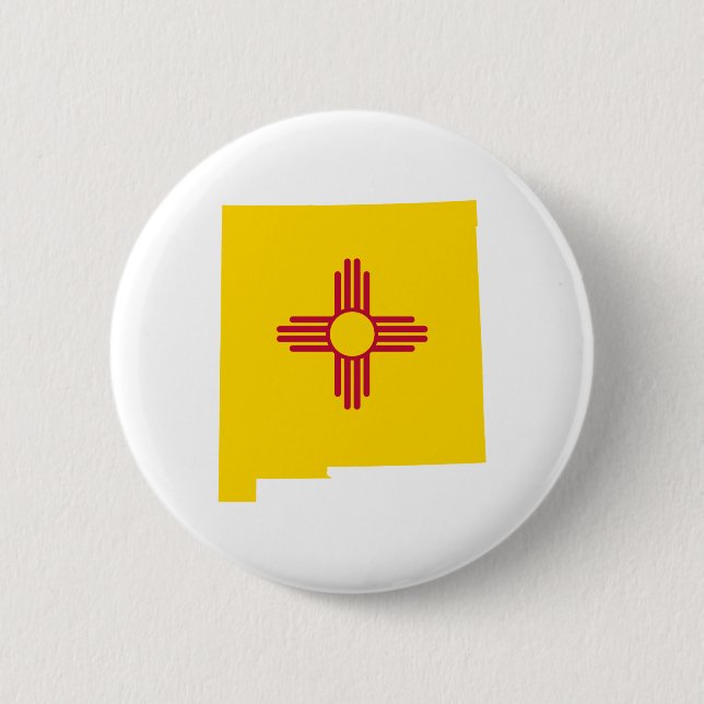 Badge Rond 5 Cm Forme du Nouveau-Mexique (Devant)