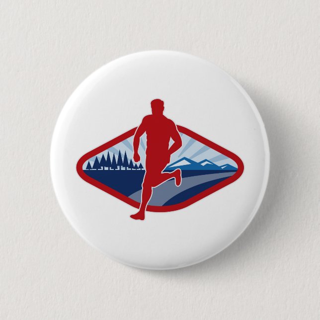 Badge Rond 5 Cm Forme physique de taqueur de coucou terrestre de (Devant)
