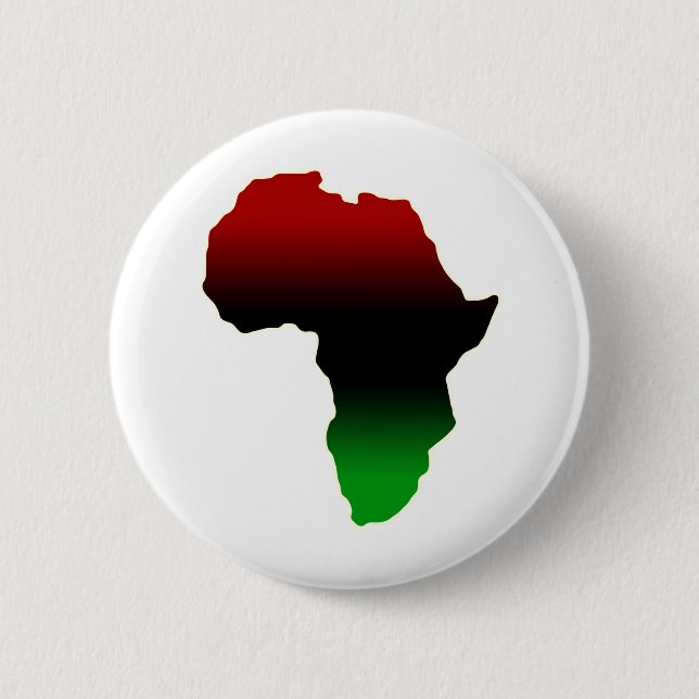 Badge Rond 5 Cm Forme rouge, noire et verte de l'Afrique (Devant)