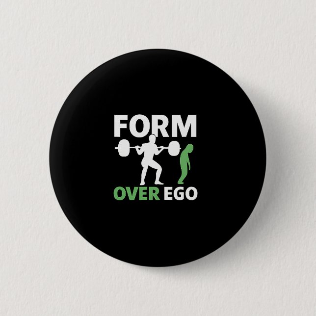 Badge Rond 5 Cm Forme Sur Ego Gym Poids Bodybuilding Conception (Devant)