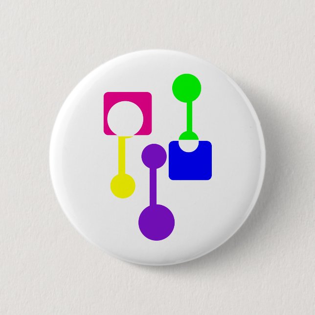 Badge Rond 5 Cm Formes géométriques abstraites (Devant)