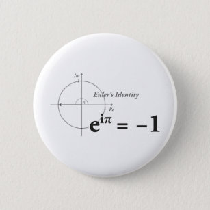 Badge Rond 5 Cm Formule de maths de l'identité d'Euler