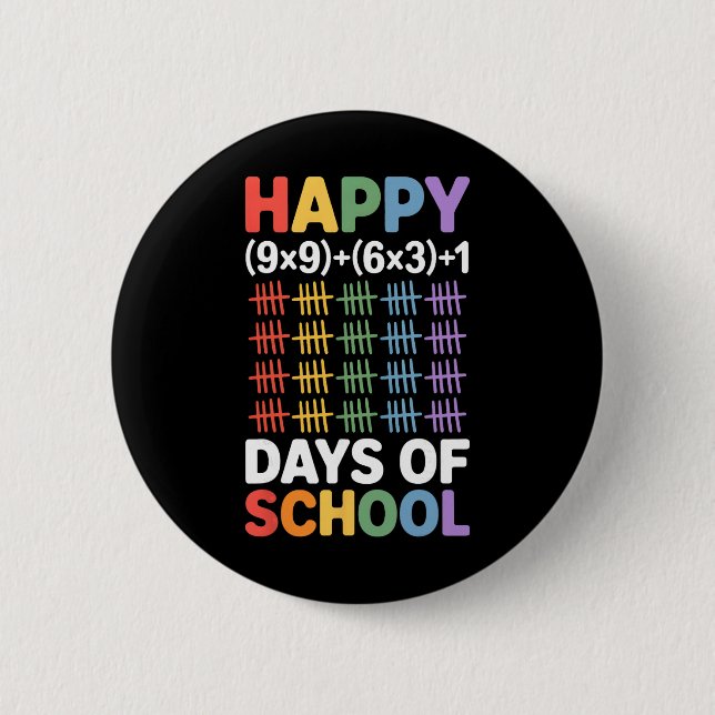 Badge Rond 5 Cm Formule Mathématique 100 Jours D'école Prof De Mat (Devant)