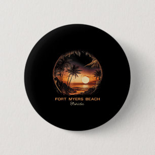 Badge Rond 5 Cm Fort Myers Beach Floride
