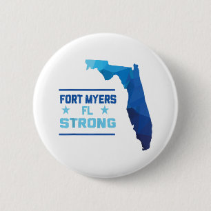 Badge Rond 5 Cm Fort Myers Floride Forte