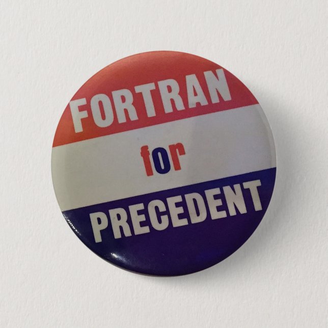 Badge Rond 5 Cm Fortran pour le bouton précédent (Devant)