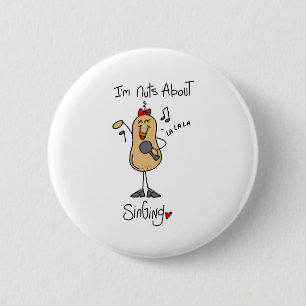 Badge Rond 5 Cm Fou de chant