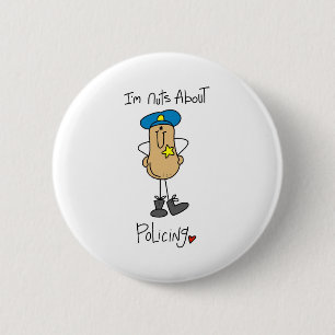 Badge Rond 5 Cm Fou de la police