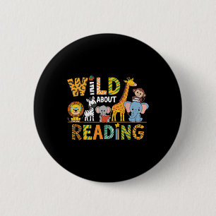 Badge Rond 5 Cm Fou de lecture Les enfants adorent les livres sur 