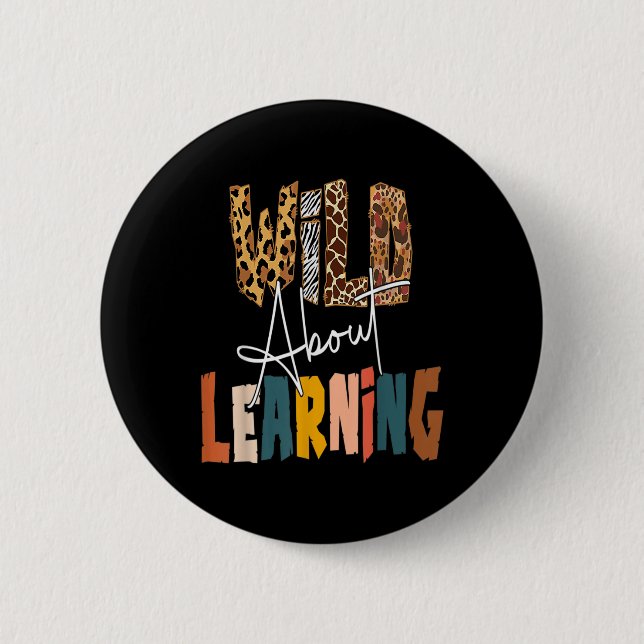 Badge Rond 5 Cm Fou de l'enseignant apprentissage Byck à l'école e (Devant)