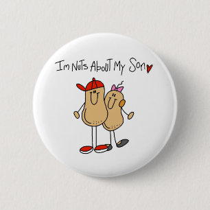 Badge Rond 5 Cm Fou de mon fils