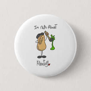 Badge Rond 5 Cm Fou de peinture